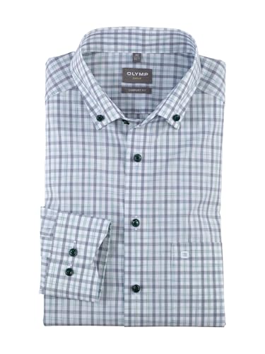 OLYMP Herren Oberhemd Langarm Luxor,Kariert,Comfort fit,Button-Down-Kragen,grün 45,48 OLYMP Herren Oberhemd Langarm Luxor,Kariert,Comfort fit,Button-Down-Kragen,grün 45,48 von OLYMP