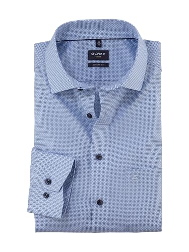 OLYMP Herren Oberhemd Langarm Luxor,Rotationsdruck auf Uni,465 Modern Fit 20,19 Global Kent,bleu 11,42 OLYMP Herren Oberhemd Langarm Luxor,Rotationsdruck auf Uni,465 Modern Fit 20,19 Global Kent,bleu 11,42 von OLYMP