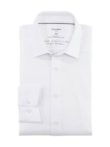 OLYMP Herren Businesshemd Langarm Luxor.24.Seven,Single Jersey,modern fit,New Kent,Weiss 00,40 OLYMP Herren Businesshemd Langarm Luxor.24.Seven,Single Jersey,modern fit,New Kent,Weiss 00,40 von OLYMP