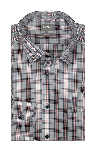 OLYMP Herren Oberhemd Luxor Comfort Fit | Langarm 64 cm | Blau Orange kariert | New Kent Kragen | Gr. 45 OLYMP Herren Oberhemd Luxor Comfort Fit | Langarm 64 cm | Blau Orange kariert | New Kent Kragen | Gr. 45 von OLYMP