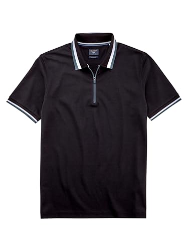 OLYMP Herren Polo-Shirt Kurzarm Casual.Wirk,Interlock,984 Casual Circular Knit Regular fit,99 Keine Zuordnung möglich,schwarz 68,L von OLYMP