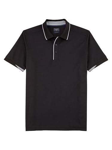 OLYMP Herren Polo-Shirt Kurzarm Casual.Wirk,Interlock,984 Casual Circular Knit Regular fit,99 schwarz 68,L von OLYMP