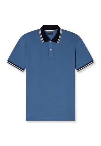 OLYMP Herren Polo-Shirt Kurzarm Casual.Wirk,Pikee,984 Casual Circular Knit Regular fit,99 Rauchblau 13,L von OLYMP
