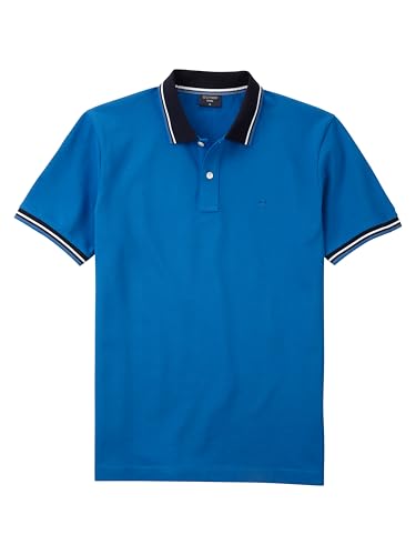 OLYMP Herren Polo-Shirt Kurzarm Casual.Wirk,Pikee,984 Casual Circular Knit Regular fit,99 blau 15,S von OLYMP