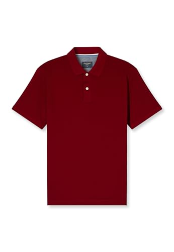 OLYMP Herren Polo-Shirt Kurzarm Casual.Wirk,Pikee,984 Casual Circular Knit Regular fit,99 dunkelrot 39,XL von OLYMP