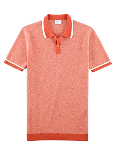 OLYMP Herren Polo-Shirt Kurzarm Level Five Strick,Uni,Body fit,Polo-Kragen,rot 35,L von OLYMP