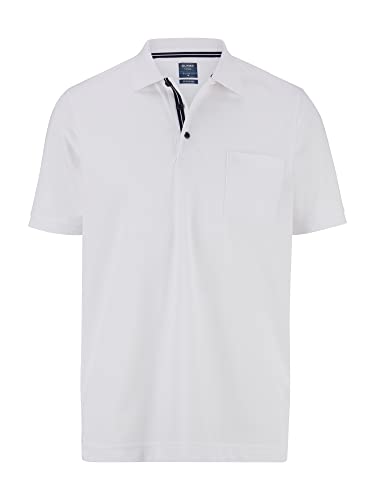 OLYMP Herren Polo Shirt Kurzarm Polo,Männer,Uni,modern fit,Weiss 00,3XL von OLYMP