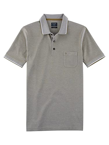 OLYMP Herren Polo-Shirt Kurzarm Polo,Uni,modern fit,Polo-Kragen,Khaki 26,M von OLYMP