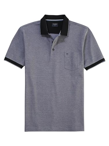 OLYMP Herren Polo-Shirt Kurzarm Casual.Wirk,Pikee,984 Casual Circular Knit Regular fit,99 schwarz 68,XXL von OLYMP