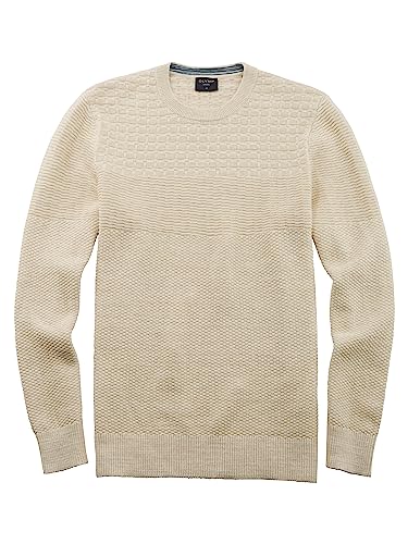 OLYMP Herren Pullover Rundhals Casual Strick,Uni,Regular fit,Off White 01,3XL von OLYMP