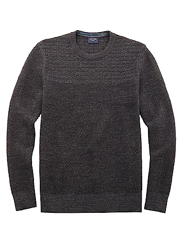 OLYMP Herren Pullover Rundhals Casual Strick,Uni,Regular fit,anthrazit 67,3XL von OLYMP