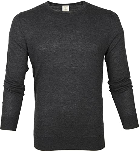 OLYMP Herren Pullover Rundhals Level Five Strick,Body fit,anthrazit 67,S von OLYMP