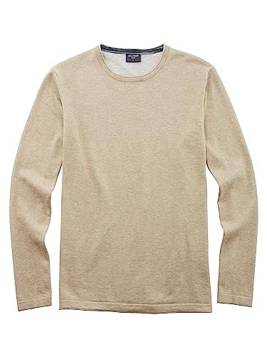 OLYMP Herren Pullover Rundhals Casual Strick,Uni,Regular fit,Camel 57,L von OLYMP