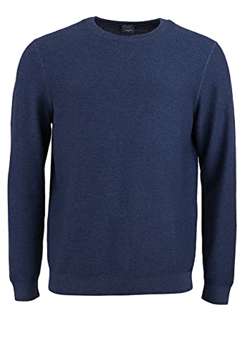 OLYMP Herren Pullover Rundhals Strick,Männer,Uni,modern fit,blau 15,XL von OLYMP