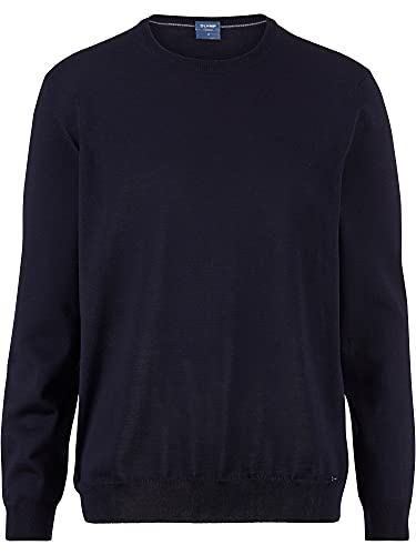 OLYMP Herren Pullover Rundhals Strick,Uni,modern fit,Marine 18,XXL von OLYMP