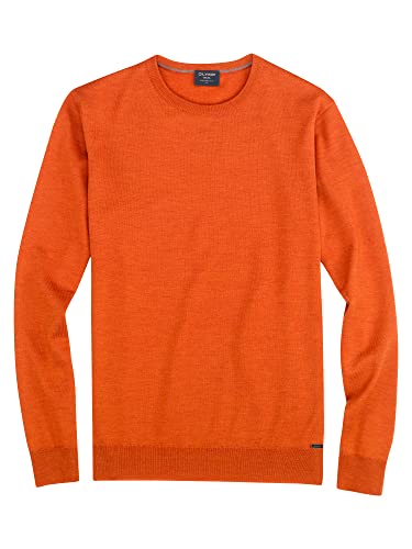 OLYMP Herren Pullover Rundhals Strick,modern fit,rost 34,M von OLYMP