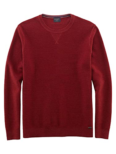 OLYMP Herren Pullover Rundhals Strick,modern fit,rot 35,L von OLYMP