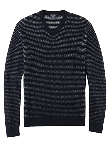 OLYMP Herren Pullover V-Ausschnitt Strick,Uni,modern fit,Marine 18,M von OLYMP