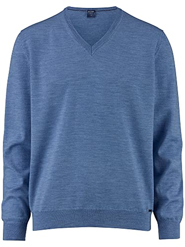 OLYMP Herren Pullover V-Ausschnitt Strick,Uni,modern fit,bleu 11,4XL von OLYMP