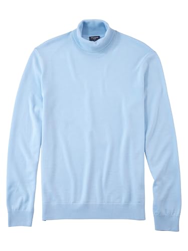 OLYMP Herren Rollkragenpullover Casual.Strick,Single Jersey,978 Knit Regular fit,hellblau 10,M von OLYMP
