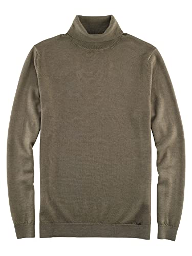 OLYMP Herren Rollkragenpullover Level Five Strick,Body fit,Oliv 47,L von OLYMP