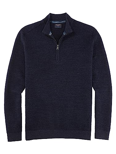 OLYMP Herren Strickpullover Casual Strick,Uni,Regular fit,Marine 18,3XL von OLYMP