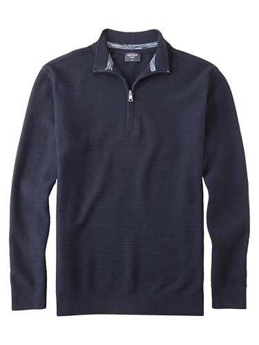 OLYMP Herren Strickpullover Casual.Strick,Struktur,978 Knit Regular fit,Marine 18,L von OLYMP