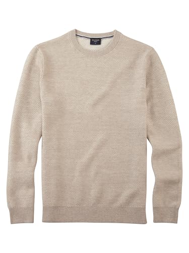 OLYMP Herren Strickpullover Casual.Strick,Struktur,978 Knit Regular fit,kitt 75,M von OLYMP