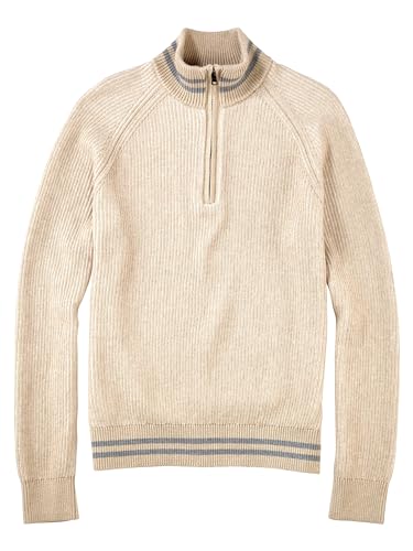 OLYMP Herren Sweatshirt Casual Strick,Uni,Regular fit,Hellbeige 20,XL von OLYMP