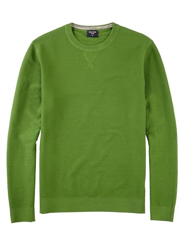 OLYMP Herren Sweatshirt Casual Strick,Uni,Regular fit,kristallgrün 42,XL von OLYMP