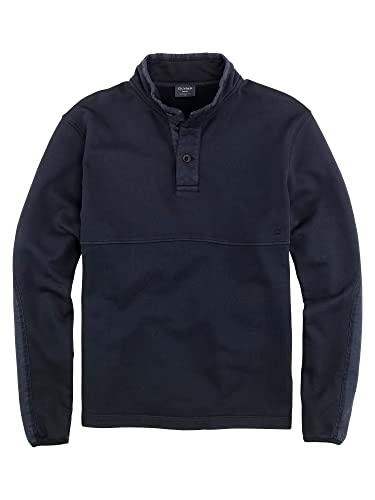 OLYMP Herren Sweatshirt Sweat,Uni,modern fit,Marine 18,L von OLYMP