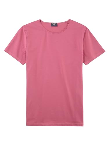 OLYMP Herren T-Shirt Rundhals Casual Wirk,Uni,Regular fit,violett 94,M von OLYMP