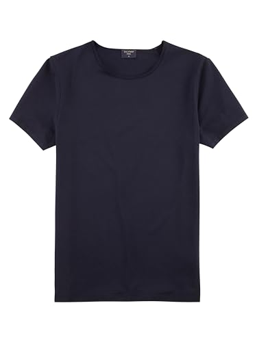OLYMP Herren T-Shirt Rundhals Casual.Wirk,Uni,Regular fit,Marine 18,L von OLYMP