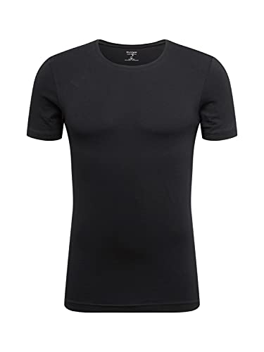 OLYMP Herren T-Shirt Rundhals Level Five T-Shirt,Männer,Uni,Body fit,schwarz 68,S von OLYMP