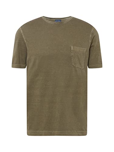 OLYMP Herren T-Shirt Rundhals T-Shirt,Männer,Uni,modern fit,Oliv 47,L von OLYMP
