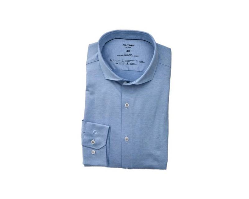 OLYMP Langarmhemd Langarm FreizeitHemd für Herren in blau (1-tlg) von OLYMP