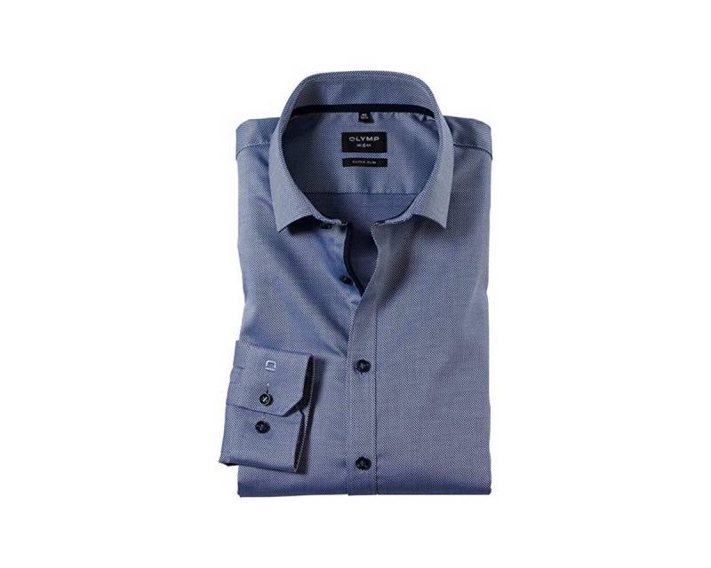 OLYMP Langarmhemd Langarm FreizeitHemd für Herren in royalblau (1-tlg) von OLYMP