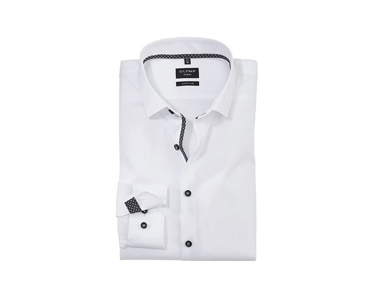 OLYMP Langarmhemd Langarm FreizeitHemd für Herren in weiß (1-tlg) von OLYMP