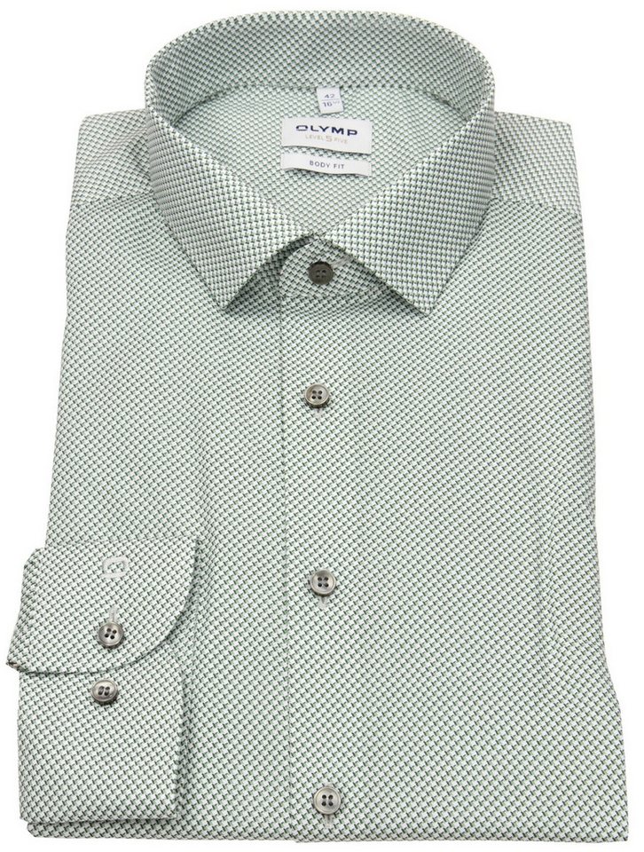 OLYMP Langarmhemd Level 5 extra langer Arm stark tailliert Kentkragen von OLYMP