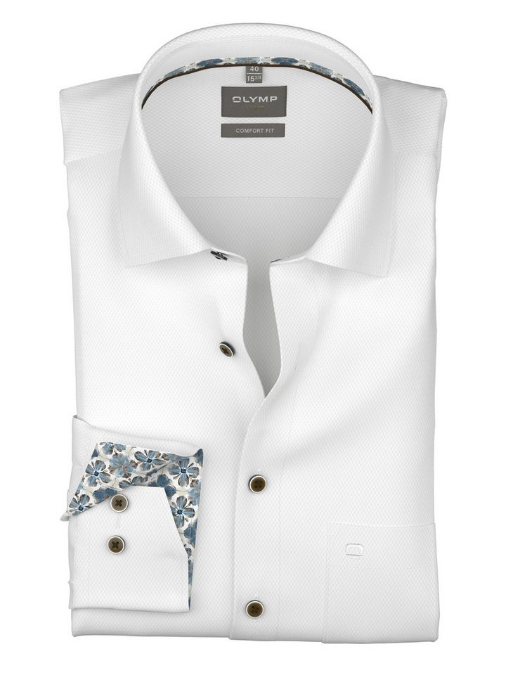 OLYMP Langarmhemd Luxor Businesshemd, comfort fit, New-Kentkragen von OLYMP