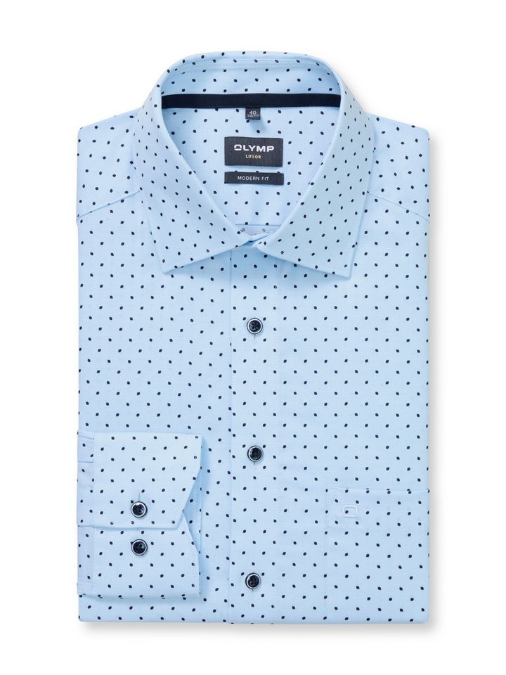 OLYMP Langarmhemd Luxor Businesshemd, modern fit, New-Kentkragen, extra langer Arm von OLYMP