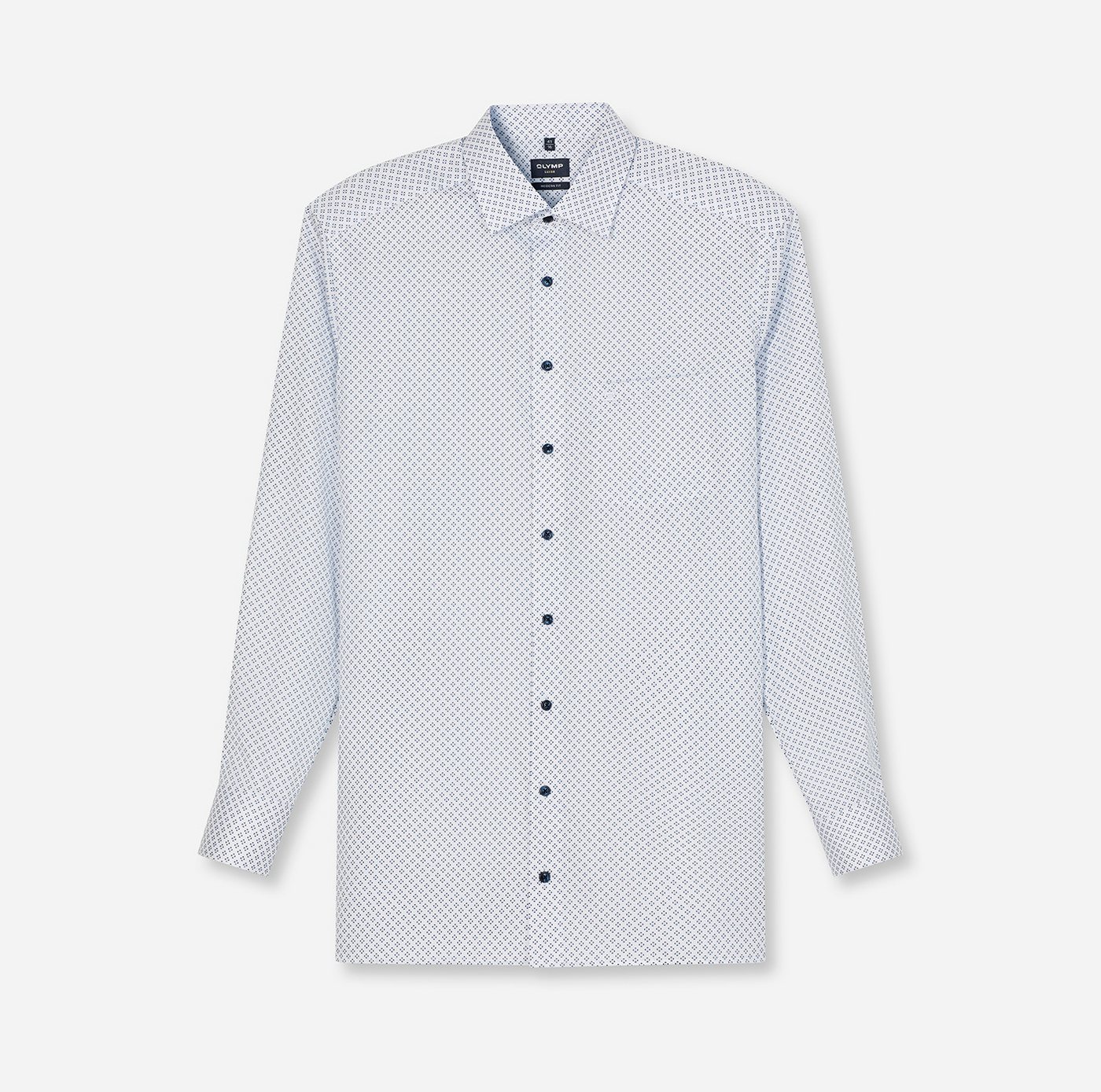 OLYMP Langarmhemd Luxor modern fit modern fit, Businesshemd, gemustert, New-Kentkragen von OLYMP