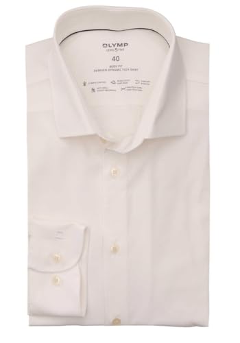 OLYMP Level Five 24/Seven Body fit Hemd Langarm Stretch beige Größe 37 von OLYMP