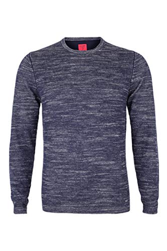 OLYMP Level Five Body Fit Strick Pullover S Rundhals Marine, Größe:Small von OLYMP