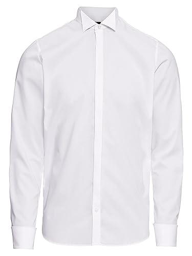 OLYMP Level Five Body fit Gala Hemd Langarm Stretch weiß Größe 38 von OLYMP