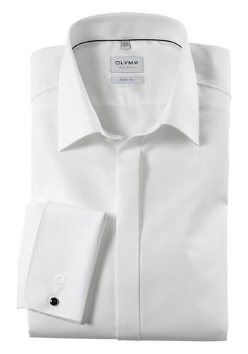 OLYMP Level Five Body fit Galahemd Langarm Popeline beige Größe 36 von OLYMP