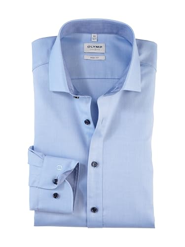 OLYMP Herren Businesshemd Langarm Level.Five.Body.fit,Einfarbig,Body fit,Royal Kent,bleu 11,42 von OLYMP