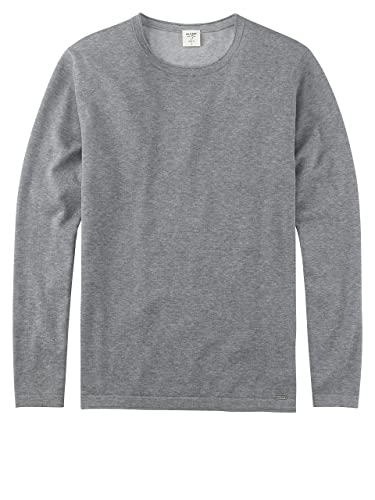 OLYMP Herren Pullover Rundhals Casual.Strick,Single Jersey,Regular fit,Silbergrau 63,XXL von OLYMP