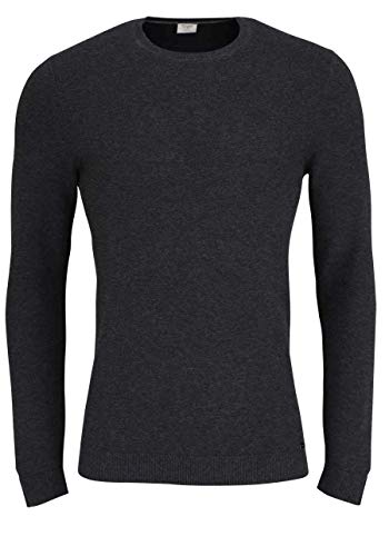 OLYMP Level Five Strick Body fit Pullover Rundhals anthrazit Größe XL von OLYMP