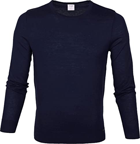 OLYMP Herren Pullover Rundhals Level Five Strick,Body fit,Marine 18,L von OLYMP